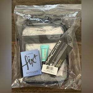 MAC Clear Cosmetic Bag with samples